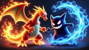 ontdek de nieuwe "phantasmal flames" set met krachtige mega-charizard x ex en mega-gengar kaarten. versterk je deck en beleef spannende gevechten!