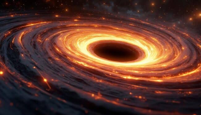 ontdek de fascinerende samensmelting van twee zwarte gaten die draaien op de grens van de natuurkunde, met een extreme spin en een unieke draairichting die nieuwe inzichten biedt.